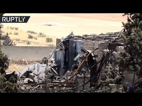 شاهد آثار الدمار جراء الغارات الإسرائيلية على محافظة حماة السورية